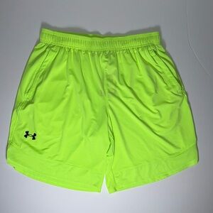 NWT Under Armour Men's Stretch Training Shorts Size Large Neon Green